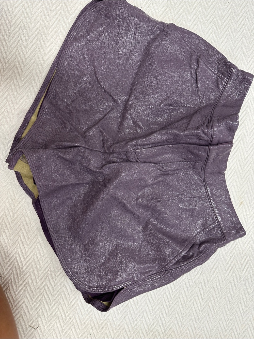 Grey Lab Faux Leather Shorts